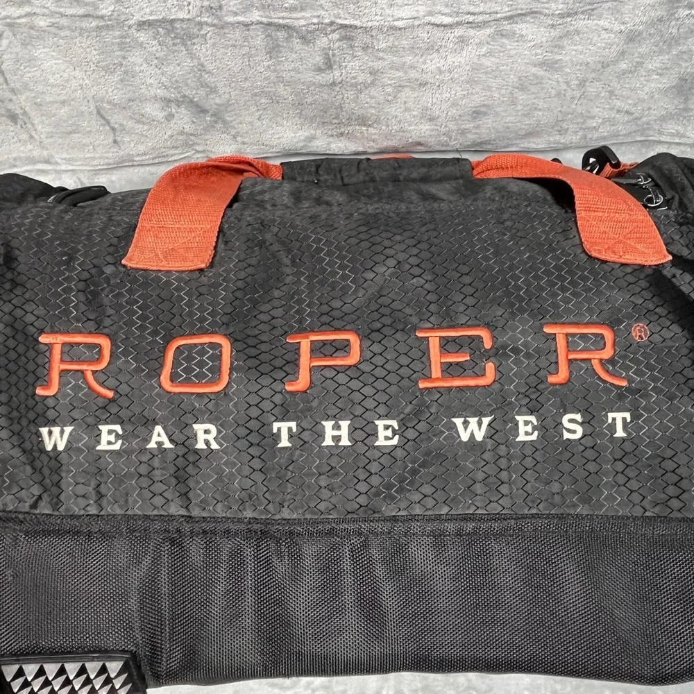 Roper Duffel Bag Large Black Orange Wear The West Western Travel Gym